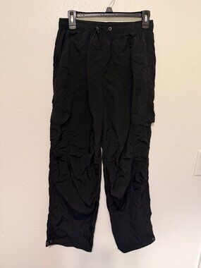 No Boundaries Pants Black Draw Waist Cargo Pants Pockets Womans M